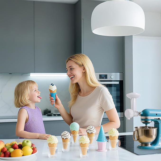 Dairy Free Fruit Ice Cream Maker Attachment Compatible with KitchenAid Stand Mixers, Fronzen Dessert Yogurt Maker, Nature Frozen Fruit Sorbet, Dishwasher Safe Soft Serve Ice Cream Maker