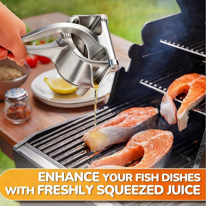 Hand Juicer Squeezer - Aluminum Alloy Fresh Fruit Juice Extractor, Fruit Juice Handheld Press Squeezer with Seed Filter, Heavy Duty Manual Hand Press Juicer for Citrus and Other Fruits (2PCS)