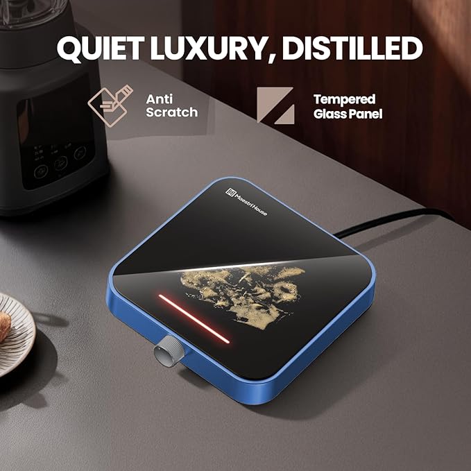 Maestri House Mug Warmer, Electric Coffee Cup Warmer for Desk with 3-Temp Settings,Auto Shut Off, Constant Temperature Heating for Beverage, Milk, Tea and Hot Chocolate at Home & Office (Blue)