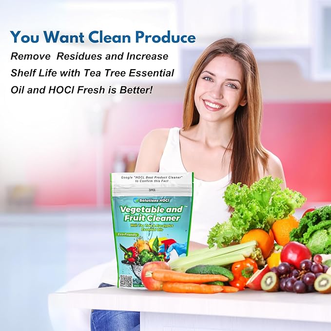 Solutions HOCL - Vegetable and Fruit Cleaner - 500Grams Pack