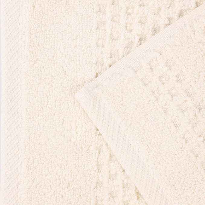 Superior Playa Zero Twist Cotton Medium Weight Towels, for Guest Bath, Bathroom, Shower, Spa, Plush, Quick Dry, Ultra-Soft Towels, Bath Essentials, Waffle Textured, 9 Piece Assorted Towel Set, Ivory