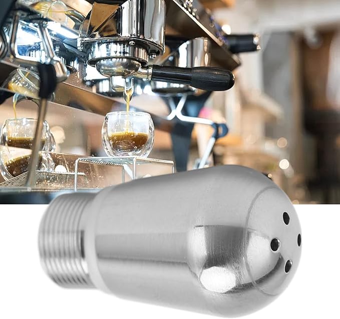 Coffee Maker Machine Steam Nozzle Tip Spout for 8 Series Coffee Machine Parts Accessories, 4 Hole Stainless Steel Replacement Coffee Maker Nozzle