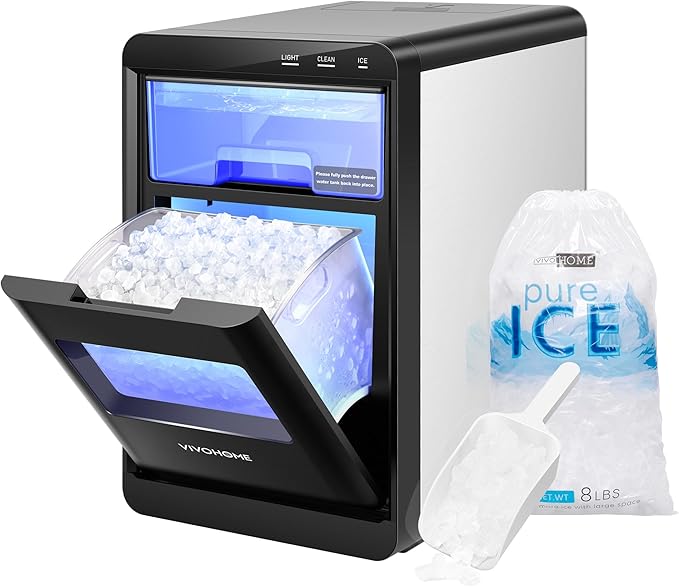 VIVOHOME 3 in 1 Multifunctional Stand Mixer with Nugget Ice Maker Countertop