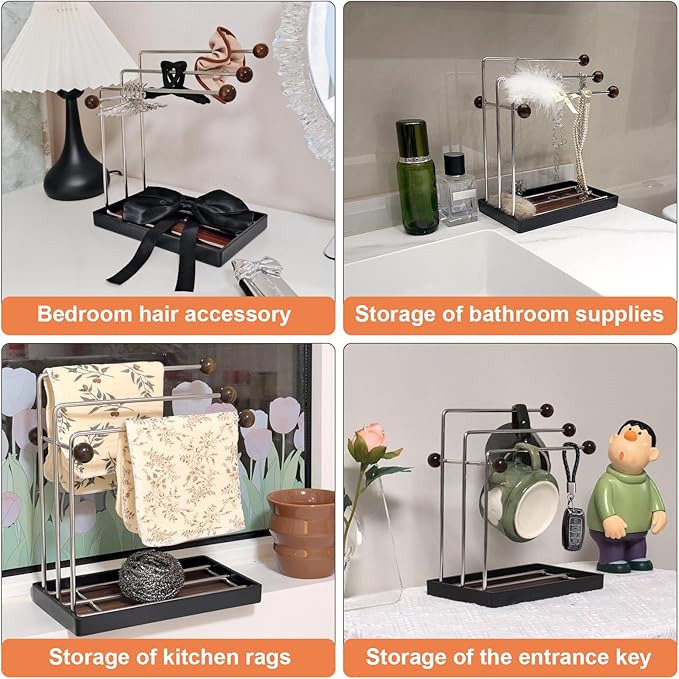 Dish Rag Holder-Sponge Rack-Kitchen Rag Holder-for Storing Sponge Brushes,Soap and Rags