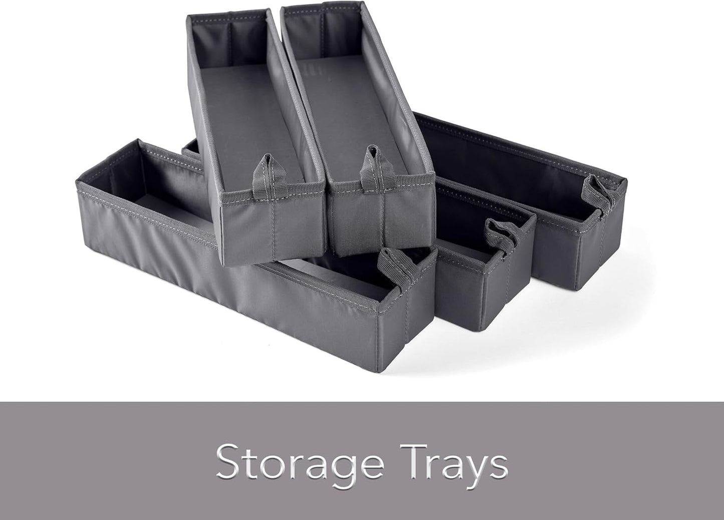 Covermates Keepsakes Flatware Storage Box - Stackable - Reinforced Handles - China Storage, Beige Heather