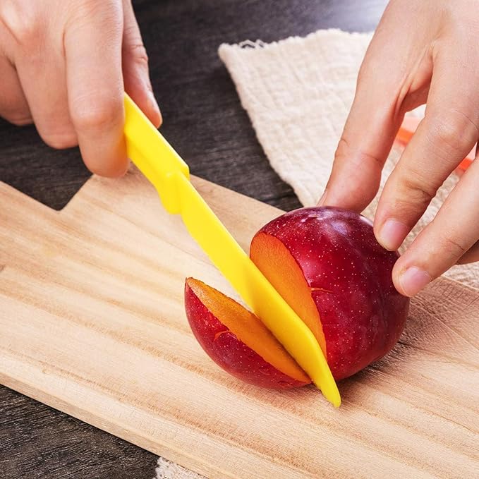 30 Pieces Kid Knife Plastic Kids Safe Knives Bulk for Real Cooking, Nylon Children Toddler Cooking Kitchen Set for Bread, Lettuce and Salad for Birthday Party Favors Supplies
