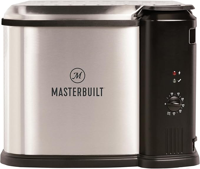 Masterbuilt® 3-in-1 10 Liter XL Electric Turkey Fryer plus Boiler and Steamer Combination with Drain Basket and Breakaway Safety Cord in Stainless Steel