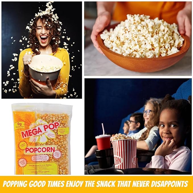 16oz Popcorn Portion Packs with Premeasured Salt and Oil- Package of 3ct