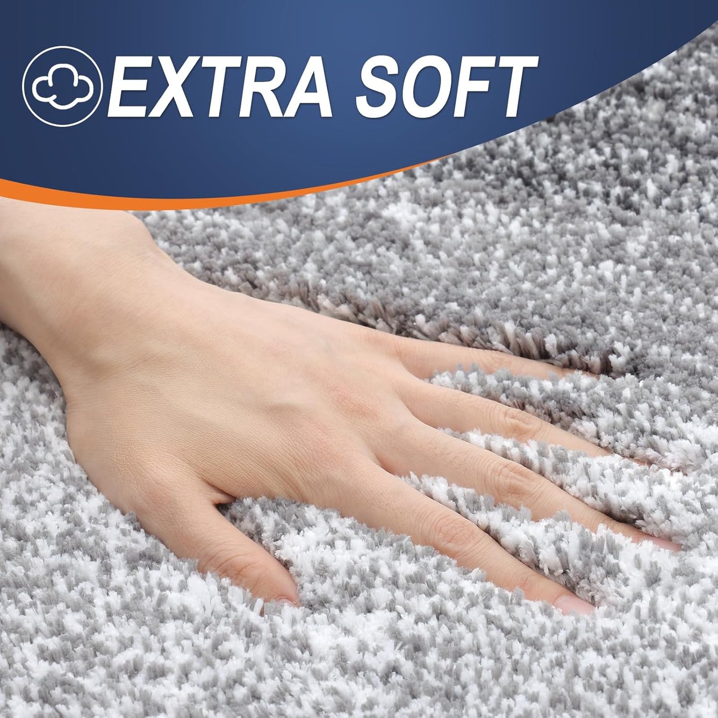 OLANLY Bathroom Rugs Mat 70x46, Extra Soft Absorbent Microfiber Bath Rugs, Rubber Backing, Quick Dry, Machine Washable Bath Mats for Bathroom Floor, Tub and Shower, Home Decor Accessories, Grey