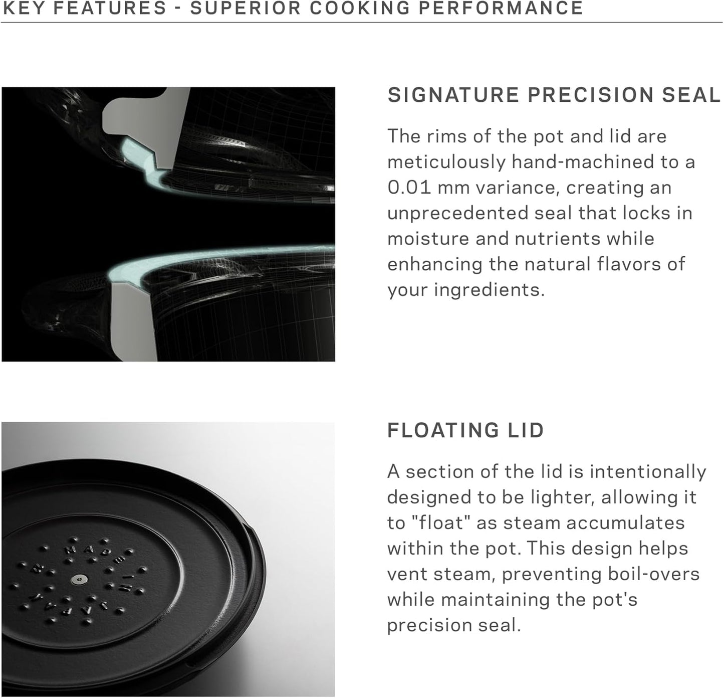 Vermicular Oven Pot 2.0 | Lightweight Enameled Cast Iron Pot | 14cm (1 Qt) | Non-Toxic | Induction-compatible | Dutch Oven | Made in Japan | Oyster Gray