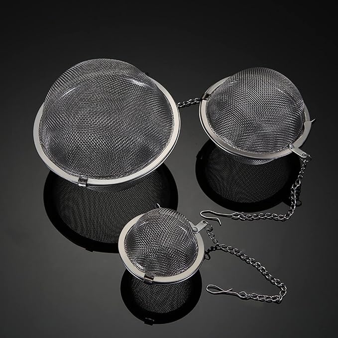 2PCS Premium Tea Infusers for Loose Leaf Tea - Upgraded Tea Strainers and Tea Balls for Flavoring Herbal Spices and Seasonings