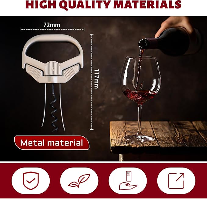 3 in 1 Ah So Two Prong Wine Opener & Cork Remover,It Can Remove The Older and Fragile Wine Corks so Easy for Connoisseurs to Uncork (classic)