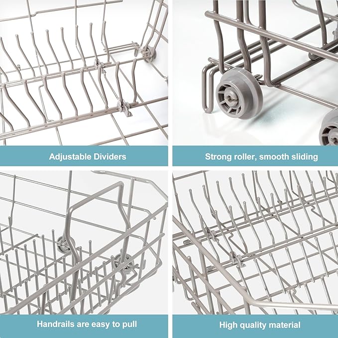 【2026 UPGRADED】DD82-01073A Lower Rack Assembly Replacement Parts Fit for Samsung Dishwasher Dishrack DW80R5061,DW80R5060,DW80K7050UG,DW80K5050US Series