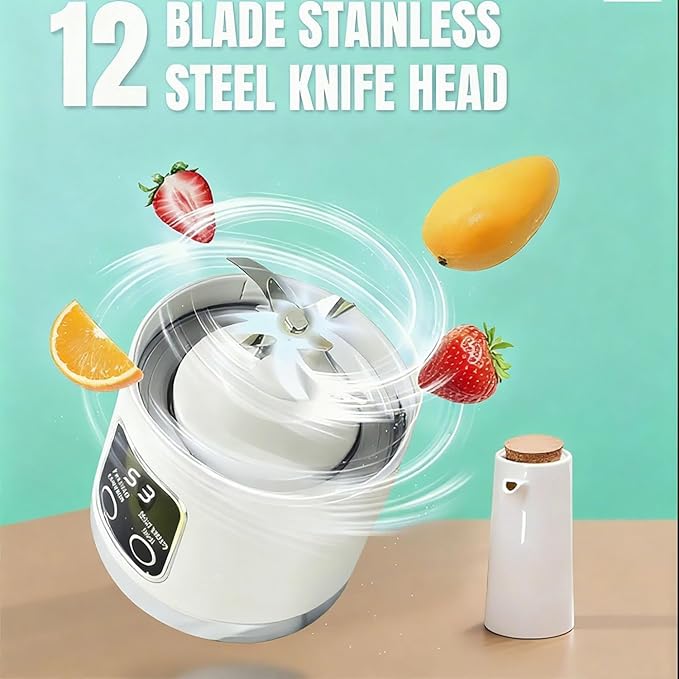 Digital Multimode Juicer Blender - Smart Led Display, Portable Usb Personal Electric Blender, Juicer Shakes And Smoothies Blender For Smoothies Liquid Diet, Shakes, Leak Proof Design (2PC-D)