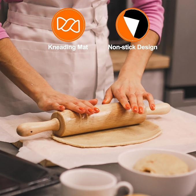 uxcell 15.7IN x 7.9FT Silicone Baking Mat Rolls, Heat Resistant Baking Mats, Non-Stick Pastry Mats, Non-Slip Countertop Mats, Refrigerator Liners Grey