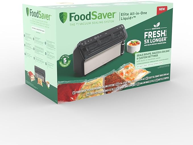 FoodSaver Elite All-in-One Liquid+™ Vacuum Sealer with Bags