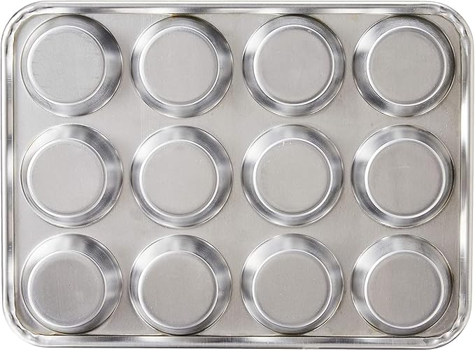 Nordic Ware Naturals Aluminum NonStick Muffin Pan, Twelve 2.75 Inch Cups