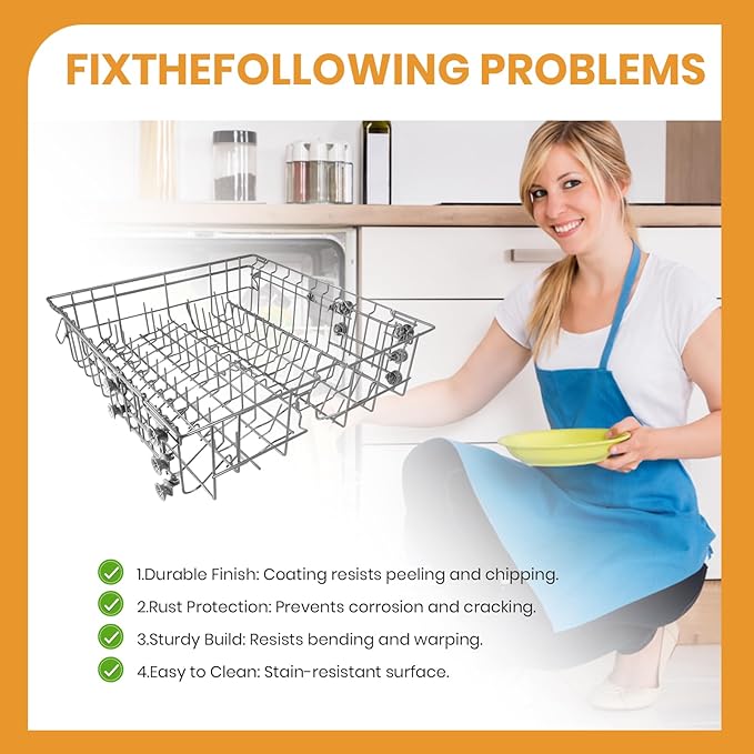 【𝟮𝟬𝟮𝟲 𝙐𝙥𝙜𝙧𝙖𝙙𝙚𝙙】Dishwasher DD82-01385B A/S Assembly-Middle Dishrack (20.5''W*20''D), Center Dishrack (With Dishrack Rollers) - Fit for Samsung Dishwasher Parts DW80R2031/DW80M2020US Series