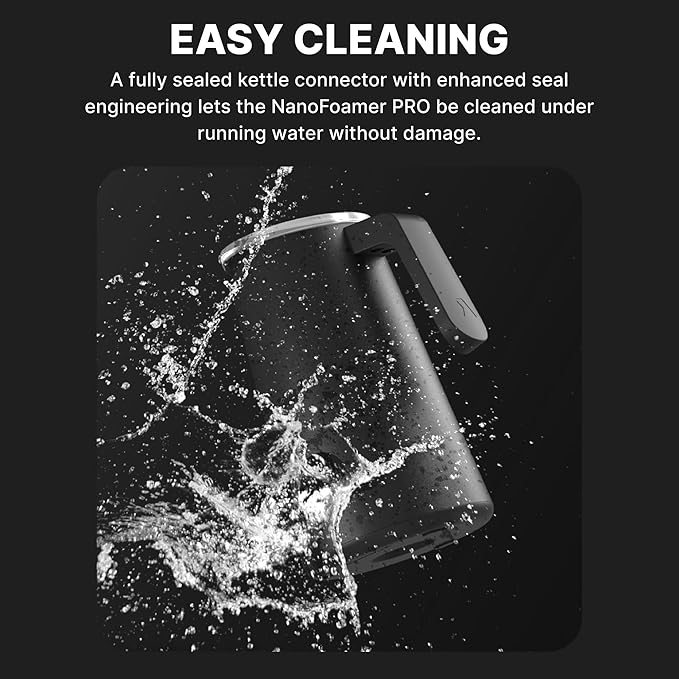Subminimal NanoFoamer Milk Foamer Pro Gen-2 – Revolutionary Hands-Free Microfoam Maker for Cafe-Quality Foam, Coffee Bar Accessories for Dairy & Plant-Based Milk – US Plug Type