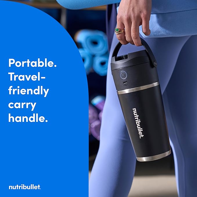 nutribullet Flip Portable Blender with Insulated Cup, White, NBPB50350AW