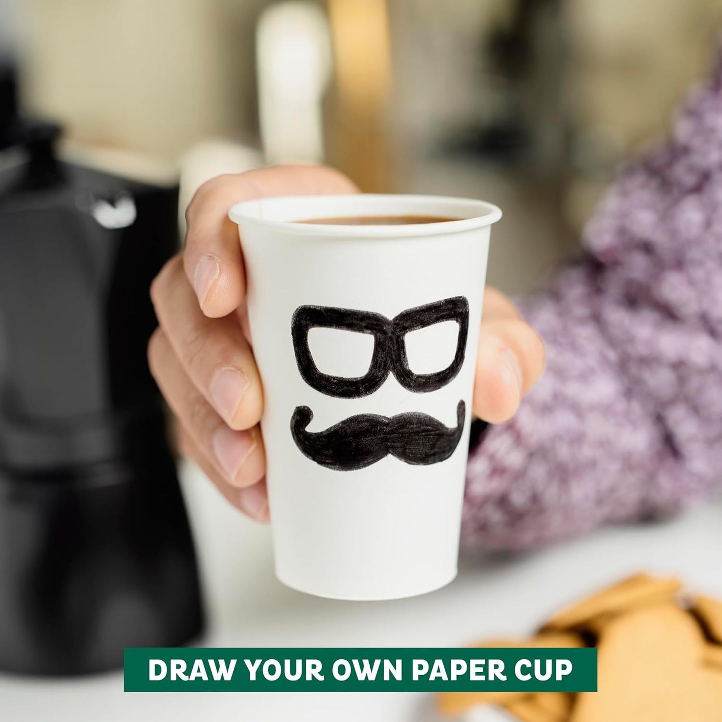 Freshware Coffee Cups 20 oz [100 Pack] Disposable Paper Cups for Hot or Iced Coffee Cup, Slushie Cup, Milkshakes, Smoothies, and Tea
