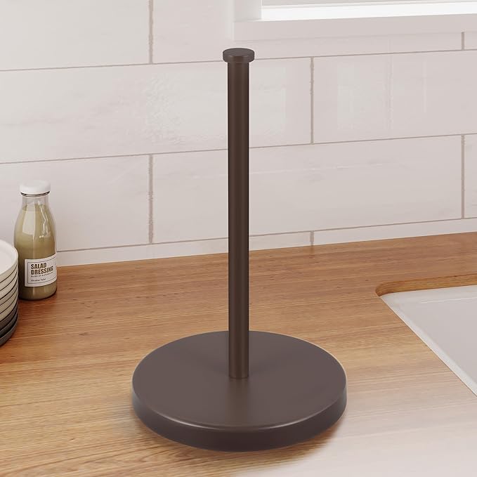 KES Kitchen Paper Towel Holder Countertop with Weighted Base, Freestanding Paper Towel Holders 18/8 Stainless Steel, Bronze, KPH202-BB
