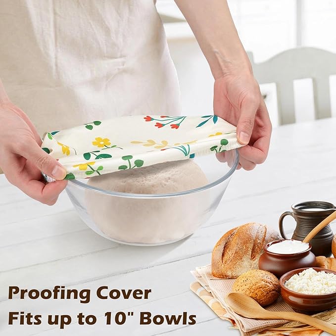 2 Pack Reusable Bread Bags for Homemade Bread, 17"×13" Sourdough Bread Storage Bags with Bowl Cover - Keep Loaf Fresh and Easy to Wash(Black Cat)