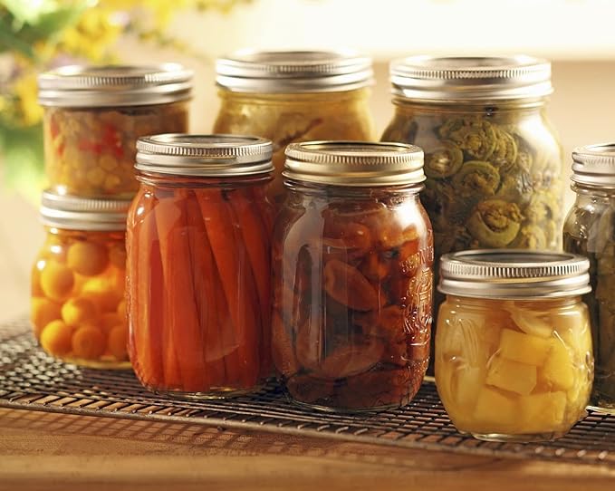 Dalzom® 24Pcs Canning Lids with 24Pcs Rings Wide Mouth, Premium Mason Jar Lids with Bands/Rings for Ball, Kerr Jars - Food Grade Material, 100% Fit & Airtight for Wide Mouth Mason Jars