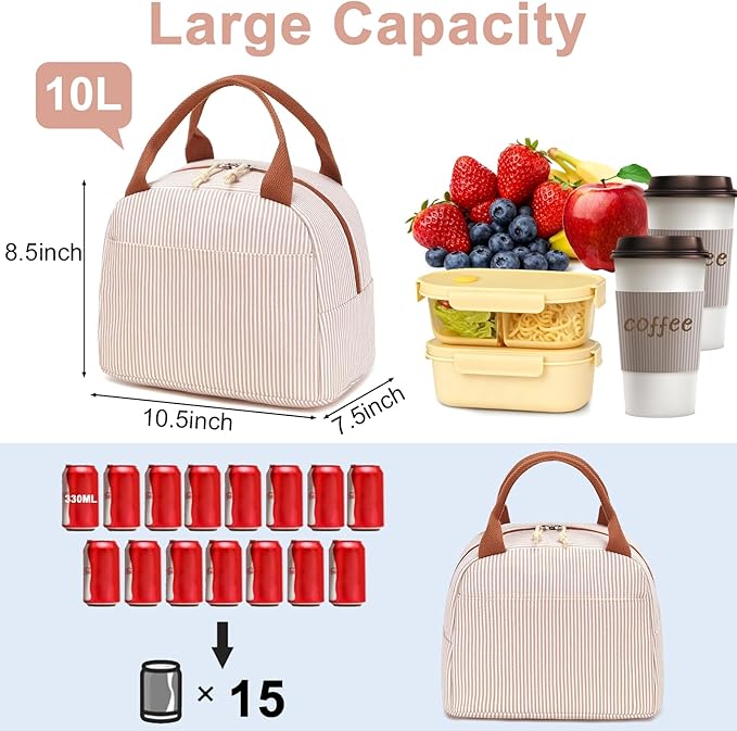 Bluboon Lunch Box for Women Cute Lunch Bag Reusable Insulated Lunch Bags Large Capacity Lunchbox Cooler for Work Picnic or Travel