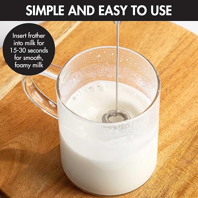 Primula Hanheld Electric Milk Frother with Stand, Foam Maker, Stainless Whisk, Drink Mixer, for Cappuccino, Latte, Macchiato, Matcha, Multi-Color Gift Set
