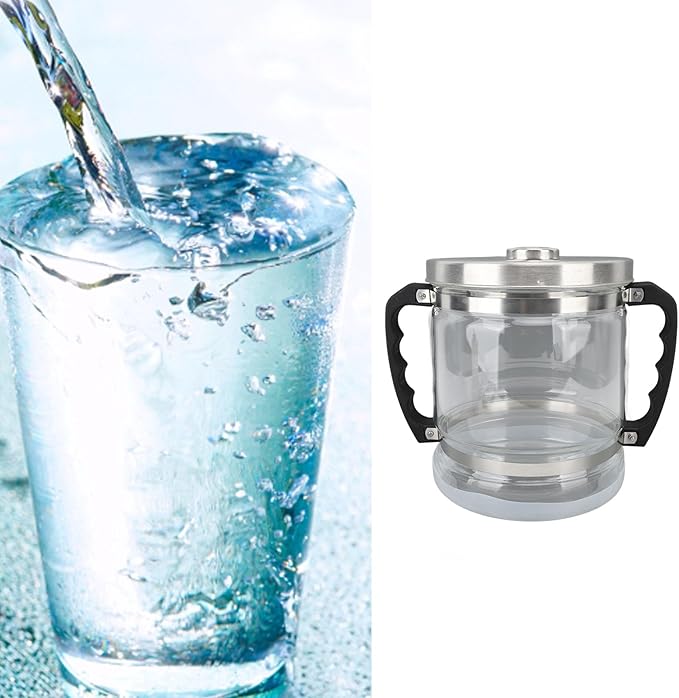 ZJchao Water Distiller Glass Jar, 6L Glass Jar for Home Beauty Water Distiller Replacement Collection Bottle Distiller Water Container Compatible Most Countertop Water Distiller