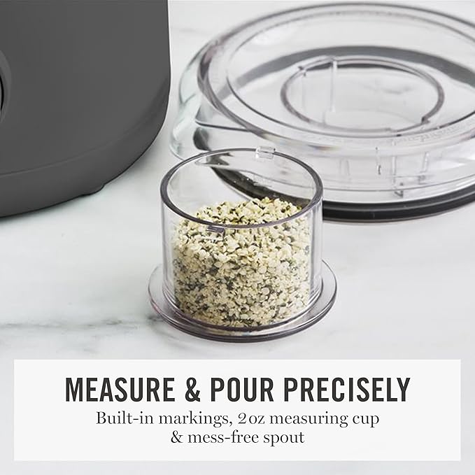 Martha Stewart 50oz Countertop Blender, Smoothie, Margarita & Ice Crushing Blender, BPA-Free Pitcher, 3 Speeds, 5 Presets, Auto-Clean Function, Dishwasher Safe, Stainless Steel Blades, Caviar Gray