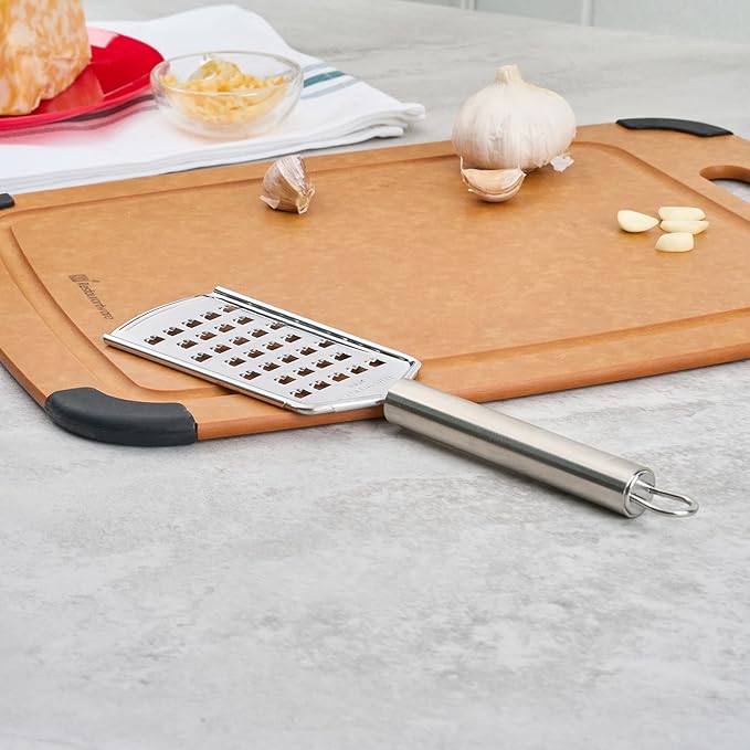 Restaurantware-German Standard Coarse Handheld Graters, 24 Flat Cheese Graters - Dishwashable, Durable, Stainless Steel Food Grater With Handle, Suitable For Potato, Carrot, Hard Cheese, And, More
