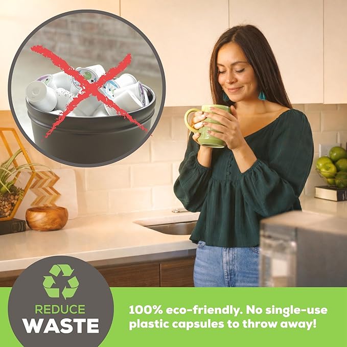 Perfect Pod Cafe Save 1-Stream Reusable K Cup Pod Coffee Filters - Refillable Coffee Pod Capsules with Built-In, Integrated Mesh Strainer for use with Keurig & Select Single Cup Coffee Makers, 6-Pack