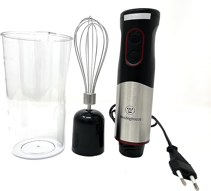 220 Volt Hand Blender 1000W - 3 in 1 Hand blender includes blending shaft, 500 ml chopper bowl, 700 ml beaker and whisk-220V 240V (Not For Use In USA)