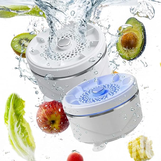 Fruit and Vegetable Washing Machine, Titanium Electrolysis Fruit Cleaner Device with Vortex Cleaning, Waterproof Wireless Fruit and Vegetable Purifier for Home Kitchen (2)