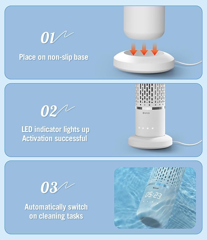 Fruit and Vegetable Washing Machine - Electric Food Purifier with OH-ion Purification Technology and Capsule Shape, Kitchen Ideas for Cleaning Fruit,Veggie,Rice,Tableware