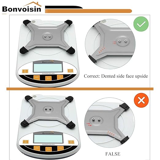 Bonvoisin Lab Scale 1000g x 0.01g Digital Precision Analytical Balance 10mg High Precision Electronic Balance Jewelry Scale Kitchen Scale Scientific Scale Laboratory Scale Balance (1000g x 0.01g)