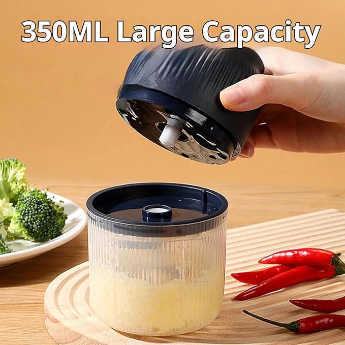 2026 Upgraded Electric Garlic Chopper, Mini Portable Veggie Cutter, USB Rechargeable, 350ML Portable Cordless Mini Food Processor for Nuts Chili Onion Minced Meat and Spices (2PCS-C)