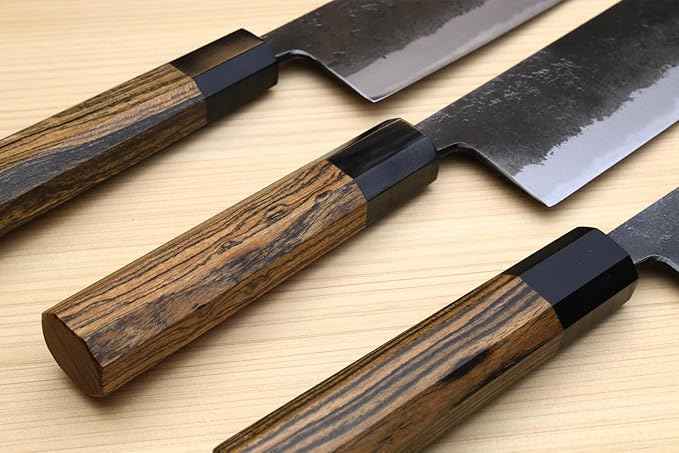 Yoshihiro Nashiji High Carbon White Steel #2 Japanese Nakiri Vegetable Knife with Cocobolo Wood Handle (6.5'' (165mm) & Saya)