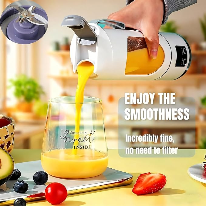 Digital Multimode Juicer Blender - Smart Led Display, Portable Usb Personal Electric Blender, Juicer Shakes And Smoothies Blender For Smoothies Liquid Diet, Shakes, Leak Proof Design (2PC-F)