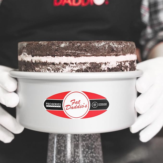 Fat Daddio's PCC-33SET Anodized Aluminum Round Cheesecake Pan with Removable Bottom, 3 x 3 inch, Set of 2