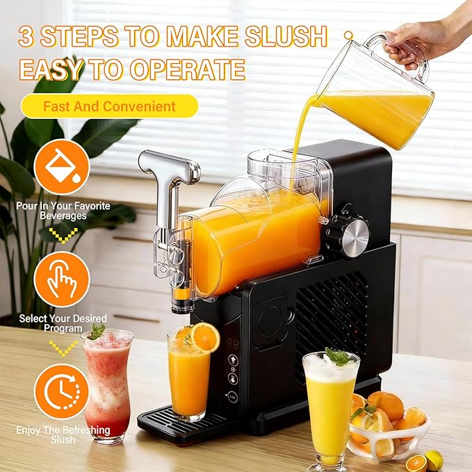 2-in-1 smoothie/soft ice cream machine, 57oz Frozen Drink Maker, 5 Preset Modes, Auto-Cleaning, No Ice Needed, for Milkshakes, Margarita Slushies & Frozen Beverages
