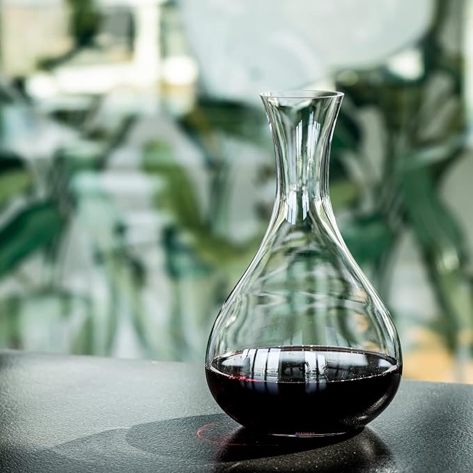 Krosno Elegant Wine Decanter, 54.1 oz, Harmony Collection, Accessory for Wine Lovers, Lead-free Crystal Glass Wine Decanters and Carafes, Red Wine Pitcher, Made in Europe