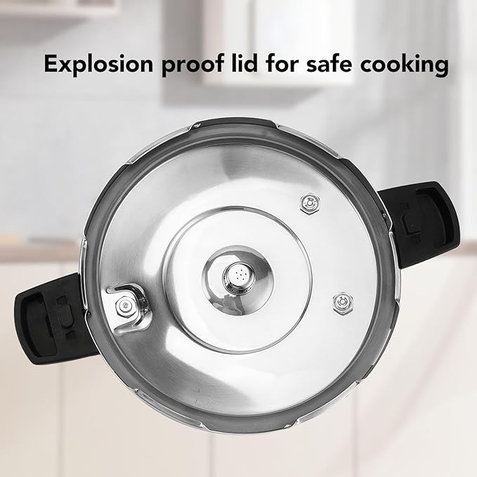 Electric Pressure Cooker,Stainless Steel Pressure Cooker,Multi Functional Cooker for Cooking Rice,Noodles,Stewing Soups,Steaming,Boiling Porridge (22CM)