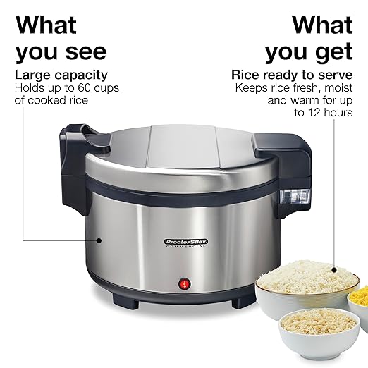37580 Rice Warmer, Double-Wall Insulated, Maintain Food Safe Temperatures Up to 12 Hours, Conforms to NSF, Compatible with 37560R Rice Cooker