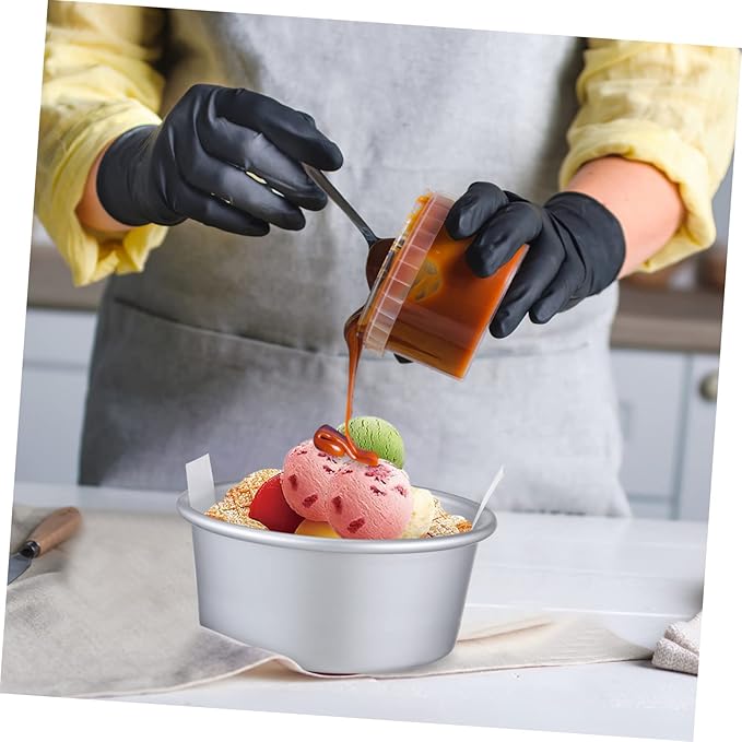 Luxshiny 1 Set Cake Molds with Parchment Liners Baking Tins Detachable Bottom for Easy Release for Cheesecakes and Mousses Healthy Design