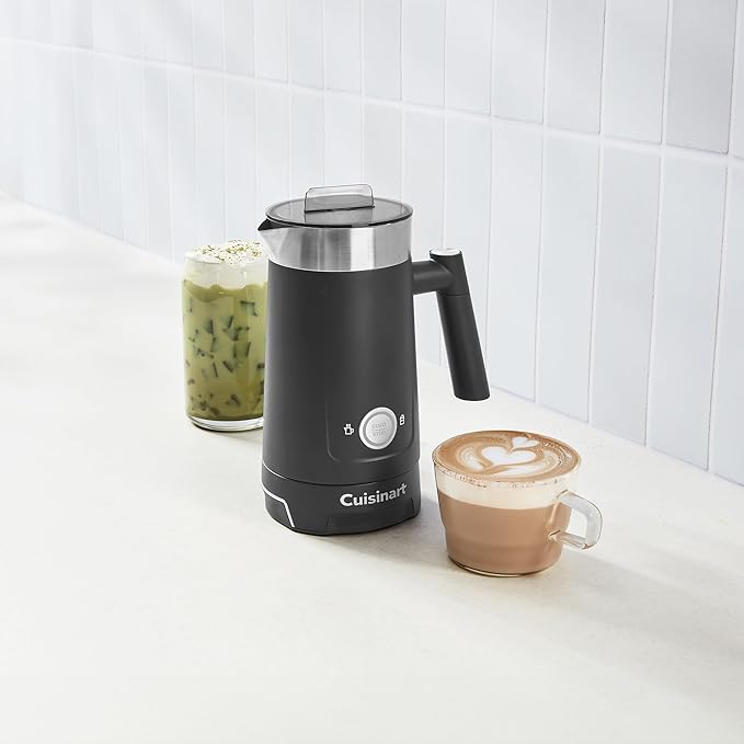 Cuisinart Hot and Cold Foam Milk Frother, Electric Frother for Coffee, Lattes, Cappuccinos, Macchiatos, Hot Chocolate and More, Stainless Steel Nonstick Milk Tank, Cool Touch Exterior, FR-16, Black
