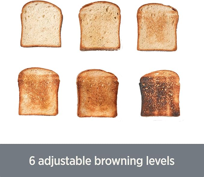All-Clad Electrics Stainless Steel Toaster 2 -lice LED display, Removable crumb try, 6-Browing levels, Wide and self-centering slots, Waffles, Bagels, Bread, 12.91"D x 5.29"W x 8.98"H, Silver