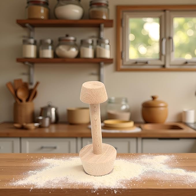 Tart Tamper Pastry Tamper Double Side Wooden Egg Tart Tamper Mold DIY Cake Pastry Pusher for Kitchen Party Baking Tools Tart Tamper, Pie, Tart and Quiche Pans,Tart Pans